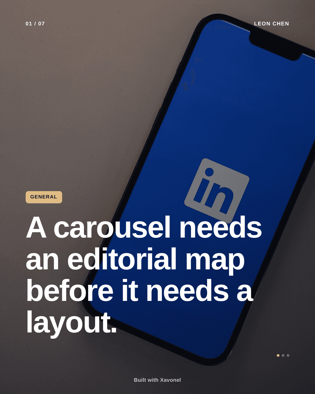 A carousel needs an editorial map before it needs a layout. — sample 1