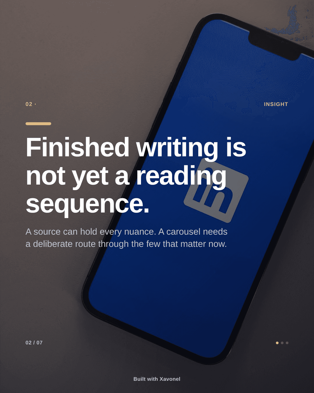 A carousel needs an editorial map before it needs a layout. — sample 2