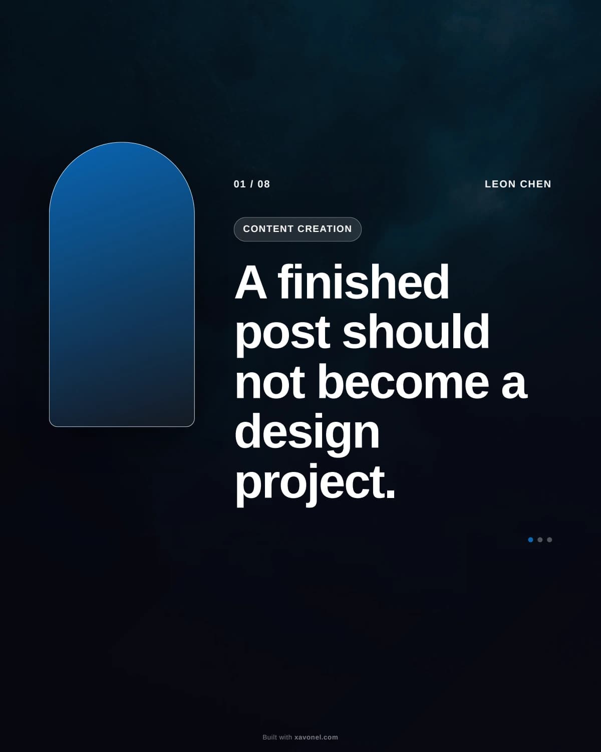 A finished post should not become a design project. — sample 1